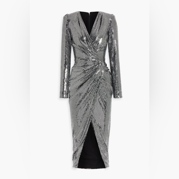 Rhea Costa Dresses & Skirts - Rhea Costa Elegant Silver Sequin Dress